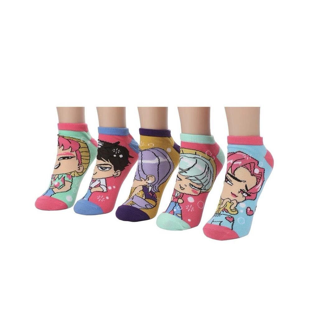 Kpop Demon Hunter Ankle Socks, Size 5-10 Pack Of 5